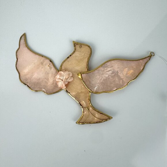 Vintage Silvestri Capiz Shell Dove Ornaments Set of 2 - Picture 4 of 10